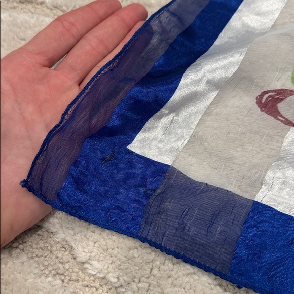 COACH multicolor monogram scarf big CC rainbow printed colorful shawl twilly - Picture 4 of 7